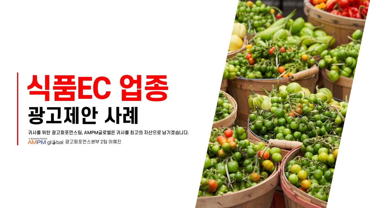 식품EC 업종 광고제안 사례